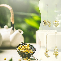 4Pcs 4 Style Loose Tea Infuser with Chain & Hook&nbsp;AJEW-DC0001-10