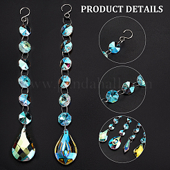 9Pcs 9 Style AB Color Faceted Glass Suncatchers&nbsp;HJEW-GL0001-05