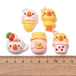 オペーク樹脂カボション  アヒル  混合図形  26~31x19.5~27x13~16mm&nbsp;RE-CBAE980-06