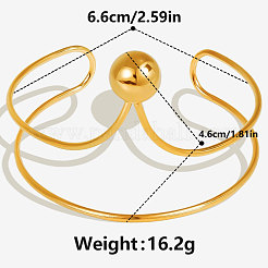 European and American Style 304 Stainless Steel Cuff Bangles for Women&nbsp;VI3097-2