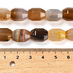 天然石瑪瑙ビーズ連売り  染め＆加熱  多面カット  オーバル  13.5~14.5x9~10.5mm  穴：0.7~0.8mm  約28個/連  15.39~15.43インチ（39.1~39.2cm）&nbsp;G-F781-A02-01