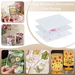 吸収紙  ドライフラワー作りに  フラワープレス用品  ホワイト  200x150x0.1mm  50個/セット&nbsp;DIY-WH0591-253A