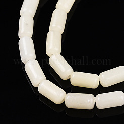 天然な白アフリカオパールビーズ連売り  バレル  7.5~8x4~5mm  穴：0.6mm  約48個/連  15.16~15.35インチ（38.5~39cm）&nbsp;G-N346-01A-10