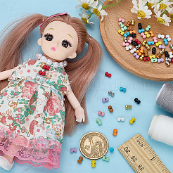 72Pcs 12 Colors 1-hole Alloy Horn Buttons&nbsp;DOLL-FG0001-05