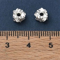Brass Micro Pave Clear Cubic Zirconia Beads&nbsp;CU-CBAB0CF-05S