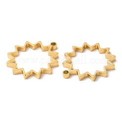 304ステンレススチールオープンバックベゼルスターペンダント  UVレジンDIY用  エポキシ樹脂  プレスジュエリー  18KGP本金メッキ  31x28x3mm  穴：2.2mm  内径：24x24mm&nbsp;STAS-Z040-09G