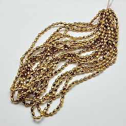 Electroplate Glass Beads Strands&nbsp;EGLA-J013-4X6mm-F11