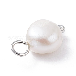 Natural Cultured Freshwater Pearl Charms&nbsp;PALLOY-JF01099-03