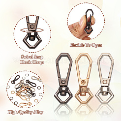 15Pcs 6 Colors Alloy Swivel Snap Hook Clasps&nbsp;FIND-TA0003-78
