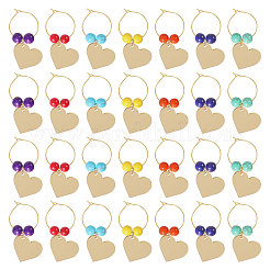 28Pcs Synthetic Turquoise Wine Glass Charms&nbsp;AJEW-CA00006