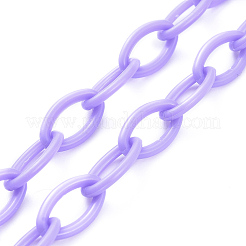 Personalized ABS Plastic Cable Chain Necklaces&nbsp;NJEW-JN03310-03