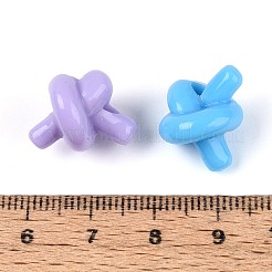 不透明なアクリルビーズ  ツイスト  ミックスカラー  17x13x14mm  穴：3mm  684個/ 500g&nbsp;SACR-T035-27M