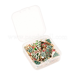 56Pcs 7 Style Light Gold Alloy Enamel Pendants&nbsp;ENAM-LS0001-57