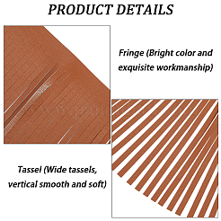 2M PU Leather Suede Fringe Trim&nbsp;AJEW-CY0001-58A-02