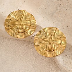 304 Stainless Steel Spiral Stud Earrings for Women&nbsp;WGF8EE8-06