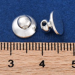 真鍮ビーズキャップペンダントベイル  グローブガラスバブルカバーペンダント用  長持ちメッキ  銀  6x8mm  穴：1.6mm&nbsp;LS-KK-Z089-20S