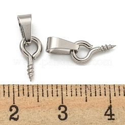 Tarnish Resistant 304 Stainless Steel Screw Eye Pin Peg Bails&nbsp;STAS-R233-01C-P