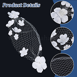 1Pc Flower Gauze Mesh Bridal Veils&nbsp;AJEW-CY0001-88
