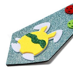 Easter Theme Rabbit Egg Glitter Felt Necktie&nbsp;AJEW-C030-01D