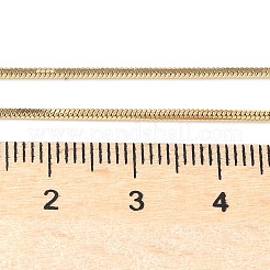 304ステンレススチールスネークチェーンネックレス  カニカン付き  ゴールドカラー  1.2mmx19.7インチ（50cm）&nbsp;NJEW-A288D-1.2A-G