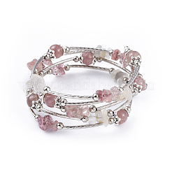 Five Loops Natural & Synthetic Mixed Stone Wrap Bracelets&nbsp;BJEW-JB04488