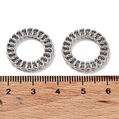 ラックメッキ合金コネクタチャーム  チェーンリングリンク  プラチナ  20x2mm&nbsp;PALLOY-Q458-29P