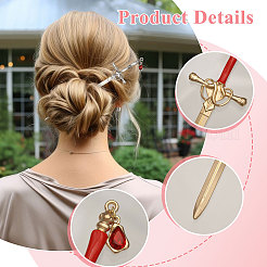 6Pcs 6 Styles Alloy Hair Pin&nbsp;AJEW-FH0006-17