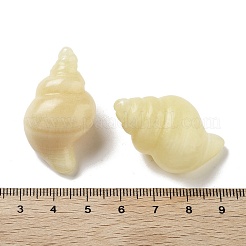 天然の黄翡翠の彫刻像  ホームオフィスのデスクトップ装飾用  シェル形状  36~38x20.5~22x17~19.5mm&nbsp;DJEW-L023-H14