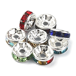 160Pcs 8 Colors Brass Rhinestone Spacer Beads&nbsp;RB-YW0001-03