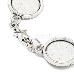 Antique Silver Plated Alloy Link Chain Bracelet Making&nbsp;MAK-K023-02E-AS