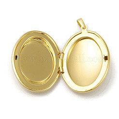 Rack Plating Brass Locket Pendants&nbsp;KK-G452-05G