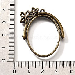 Alloy Open Back Bezel Pendants&nbsp;PALLOY-I223-14AB