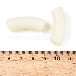 不透明なアクリルビーズ  カーブチューブ  トウモロコシの穂の黄色  36x13.5x11.5mm  穴：4mm  約133個/500g&nbsp;MACR-S372-001B-S019