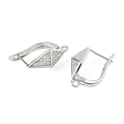 SHEGRACE Brass Micro Pave Cubic Zirconia Hoop Earring Findings&nbsp;XGRQ79841-936P