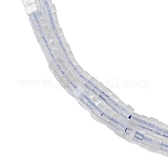 天然石アクアマリンビーズ連売り  正方形  1.5x1.5x1~1.5mm  穴：0.5mm  約344個/連  14.96''（38センチメートル）&nbsp;G-K399-B04-01