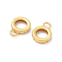 Brass Micro Pave Clear Cubic Zirconia Tube Bails&nbsp;KK-H532-42G