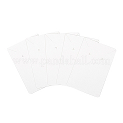 厚紙のアクセサリー台紙  ネックレスとイヤリングに使われる  ホワイト  9x6cm&nbsp;CDIS-WH0005-04A