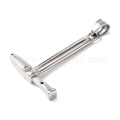 304ステンレスペンダント  ハンマーチャーム  ステンレス鋼色  44.5x33x6.5mm  穴：6.5x4.5mm&nbsp;LS-STAS-P443-01P