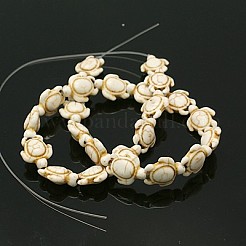 合成ハウライトビーズ  染め  カメ  ミックスカラー  17~18x13~14x6.5~7.5mm  穴：1mm  約22個/連  36~37cm&nbsp;TURQ-E007-M