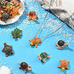 40Pcs 8 Styles Opaque Resin Pendants&nbsp;RESI-CJ0005-45
