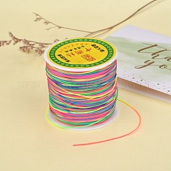 編み込みナイロン糸  ビーズ細工、ジュエリー製作、マクラメ工芸用の中国結び紐  カラフル  0.8mm  約100ヤード/ロール&nbsp;NWIR-R006-0.8mm-001