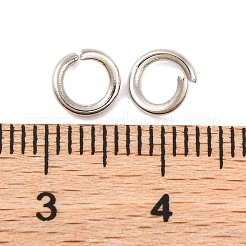 変色しにくい304ステンレススチール製オープン丸カン  ラウンド  ステンレス鋼  18ゲージ  6x1mm  内径：4mm&nbsp;STAS-R049-6x1mm