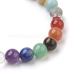 Natural Flower Amazonite Beads Stretch Bracelets&nbsp;BJEW-JB03846-05