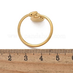 304 Stainless Steel Heart Cuff Rings for Women&nbsp;RJEW-A063-01D-G