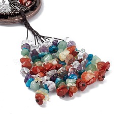 7 Chakra Gemstone Chip Tree of Life Pendants Decoration&nbsp;G-F733-06A
