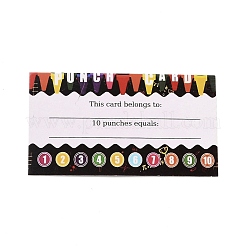 Rectangle Paper Reward Incentive Card&nbsp;DIY-K043-03-08