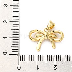 Rack Plating Brass Micro Pave Clear Cubic Zirconia Pendants&nbsp;KK-A206-05H-G