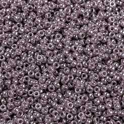 MIYUKIラウンドロカイユビーズ  日本製シードビーズ  （rr437)不透明な藤色の光沢  15/0  1.5mm  穴：0.7mm  約5555PCS /ボトル  10 G /ボトル&nbsp;SEED-JP0010-RR0437