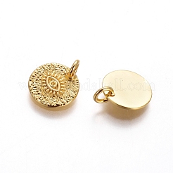 Brass Rough Surface Charms&nbsp;X-KK-I656-04G