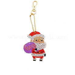 Christmas Theme DIY Diamond Painting Keychain Kits&nbsp;XMAS-PW0001-115
